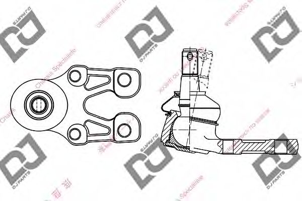 Несущий / направляющий шарнир DJ PARTS DB1011