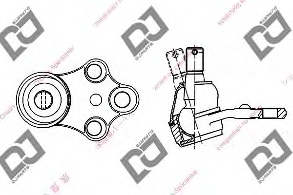 Несущий / направляющий шарнир DJ PARTS DB1028