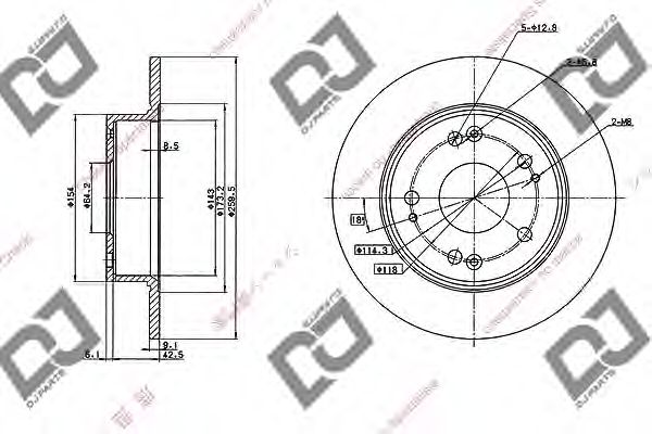 Тормозной диск DJ PARTS BD1043