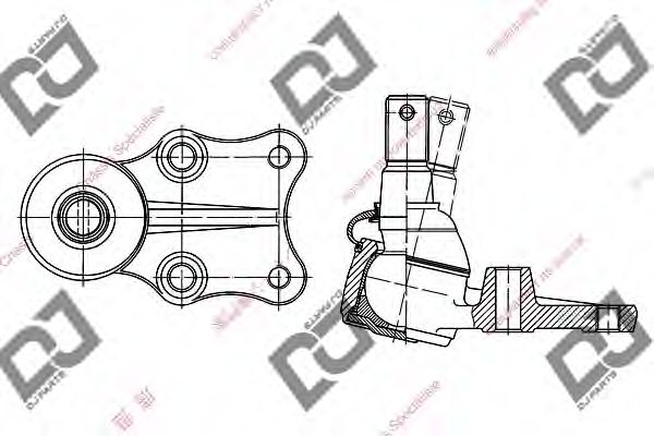 Несущий / направляющий шарнир DJ PARTS DB1059