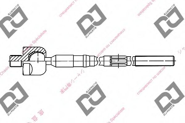 Осевой шарнир, рулевая тяга DJ PARTS DR1021