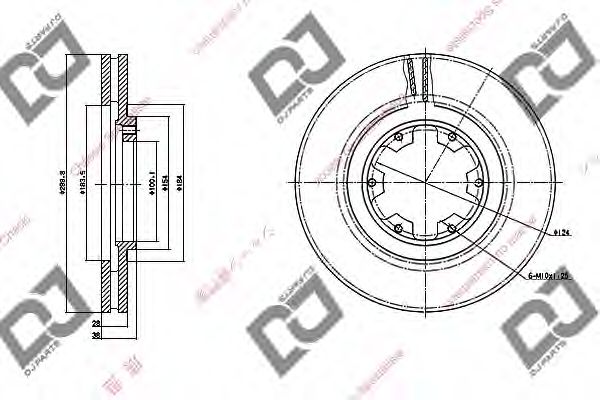 Тормозной диск DJ PARTS BD1067