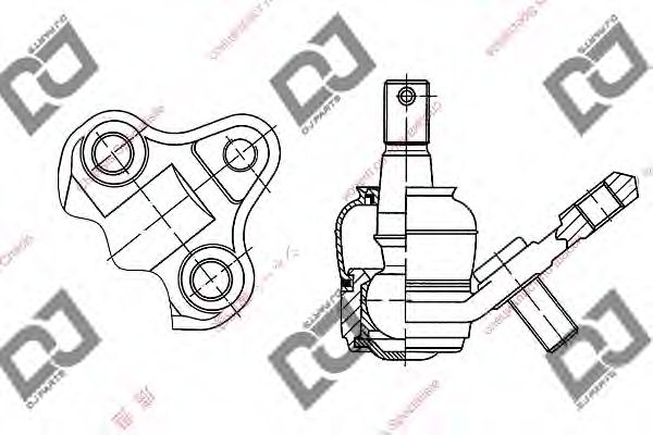 Несущий / направляющий шарнир DJ PARTS DB1130