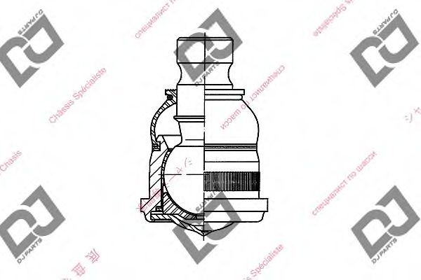 Несущий / направляющий шарнир DJ PARTS DB1143