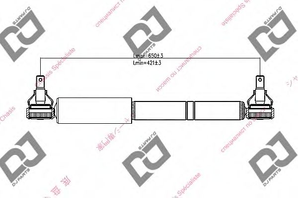 Амортизатор рулевого управления DJ PARTS DD1000H