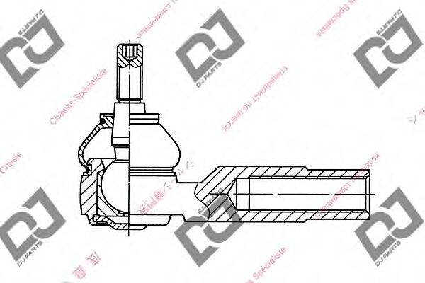 Наконечник поперечной рулевой тяги DJ PARTS DE1204