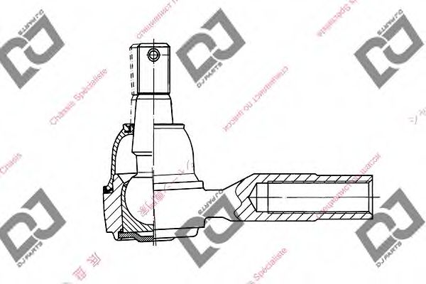 Наконечник поперечной рулевой тяги DJ PARTS DE1036