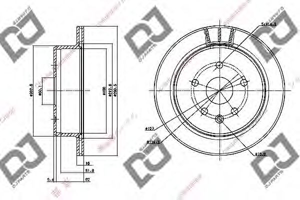 Тормозной диск DJ PARTS BD1092