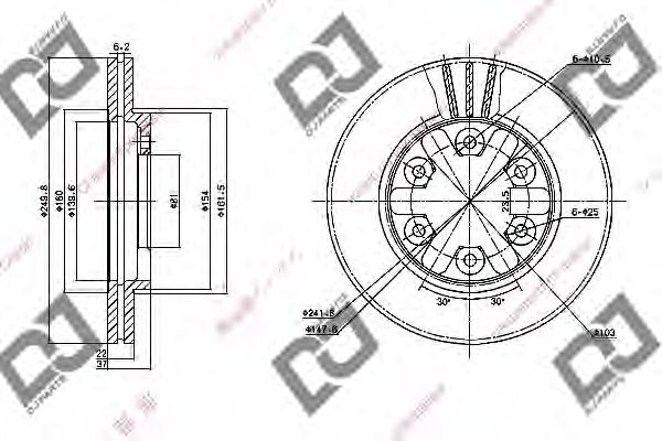 Тормозной диск DJ PARTS BD1098