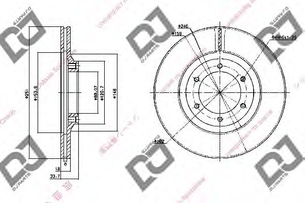 Тормозной диск DJ PARTS BD1103