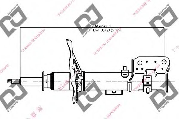 Амортизатор DJ PARTS DS1167GS
