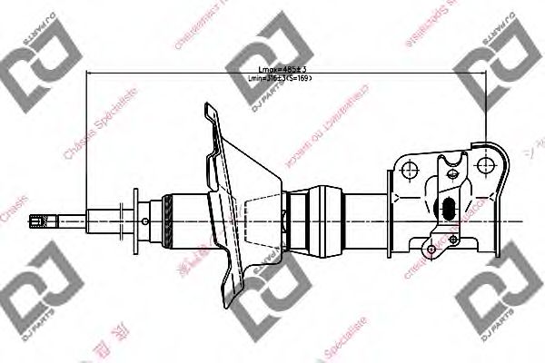 Амортизатор DJ PARTS DS1313GS