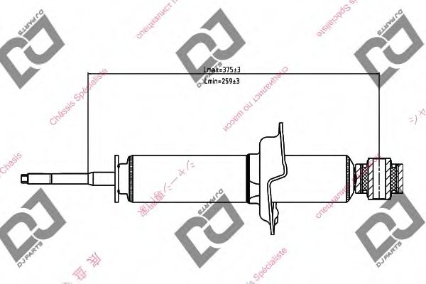 Амортизатор DJ PARTS DS1314GT