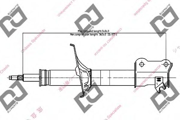 Амортизатор DJ PARTS DS1645GS