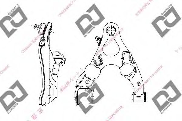 Рычаг независимой подвески колеса, подвеска колеса DJ PARTS DA1366