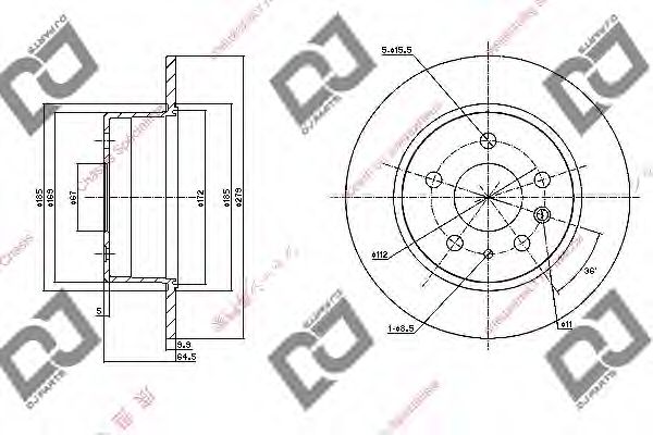 Тормозной диск DJ PARTS BD1127