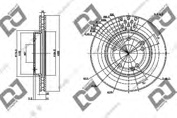 Тормозной диск DJ PARTS BD1135