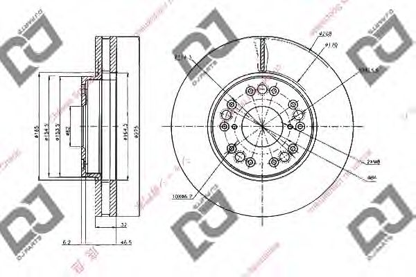 Тормозной диск DJ PARTS BD2032