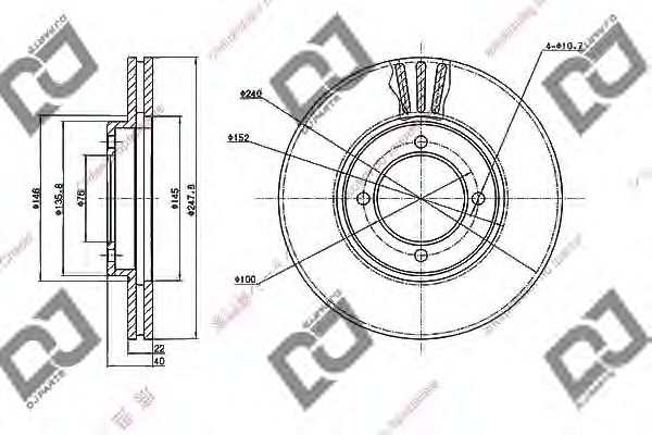 Тормозной диск DJ PARTS BD2012