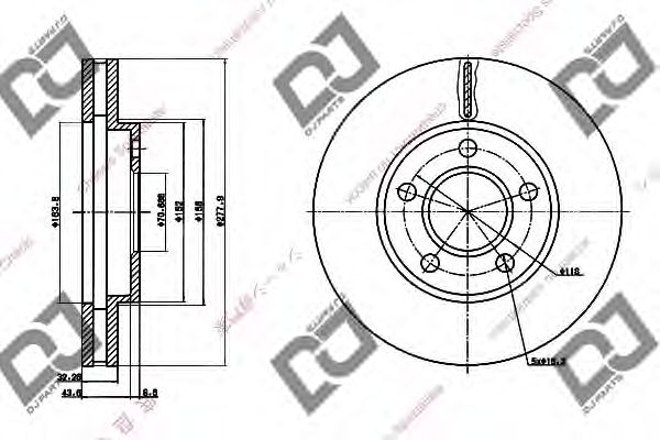 Тормозной диск DJ PARTS BD1201