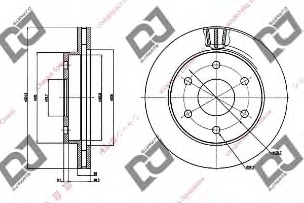 Тормозной диск DJ PARTS BD1209