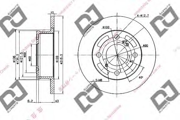 Тормозной диск DJ PARTS BD1946