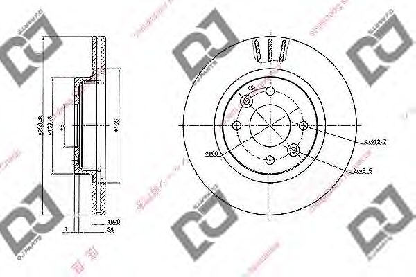 Тормозной диск DJ PARTS BD1872