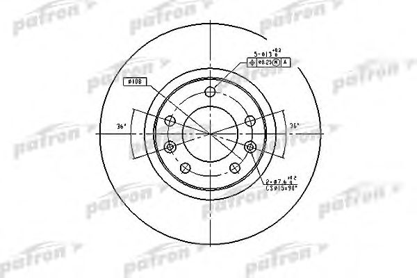 Тормозной диск PATRON PBD1225