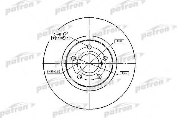 Тормозной диск PATRON PBD1437