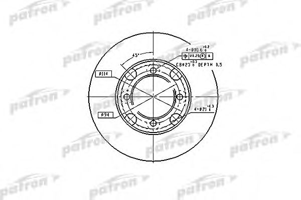 Тормозной диск PATRON PBD2572