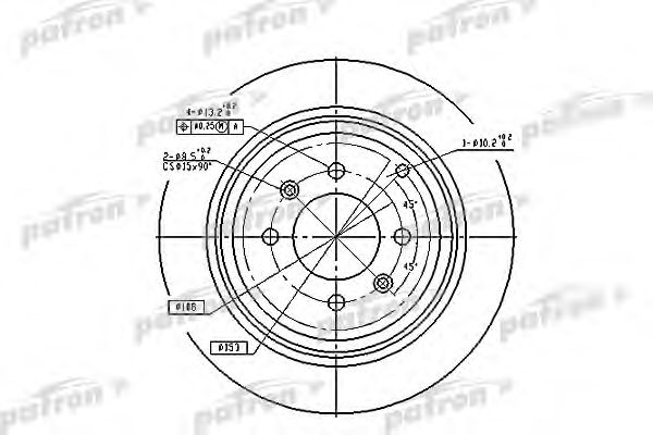 Тормозной диск PATRON PBD2781