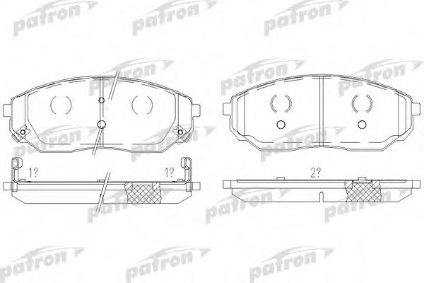 Комплект тормозных колодок, дисковый тормоз PATRON PBP1735