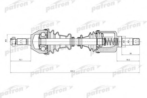 Приводной вал PATRON PDS0010