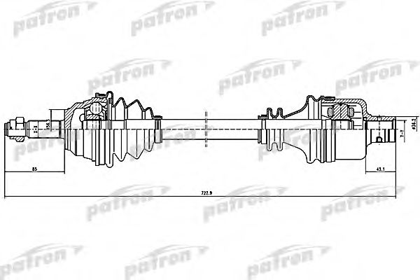 Приводной вал PATRON PDS0035