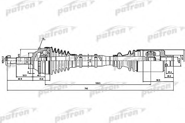 Приводной вал PATRON PDS1116