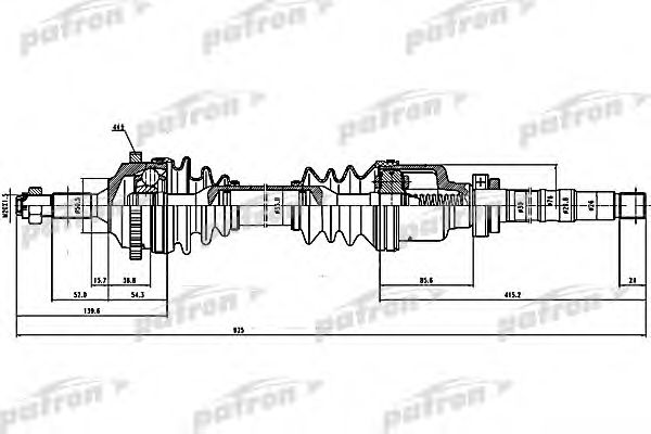 Приводной вал PATRON PDS1382