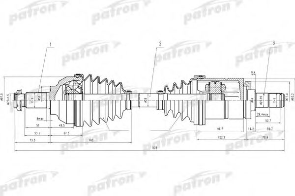 Приводной вал PATRON PDS4620