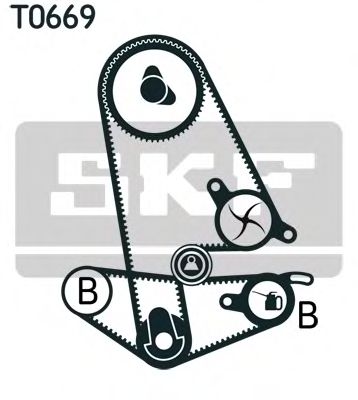 Водяной насос + комплект зубчатого ремня SKF VKMC 93600