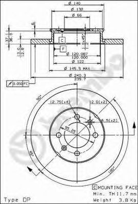 Тормозной диск BREMBO 08.4748.10