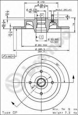 Тормозной диск BRECO BS7374