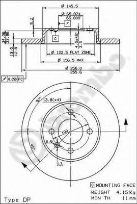 Тормозной диск BREMBO 08.5149.14