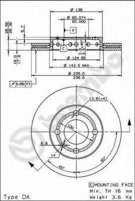 Тормозной диск BREMBO 09.6799.11