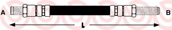Тормозной шланг BREMBO T 44 015