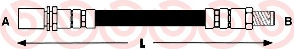 Тормозной шланг BREMBO T 56 131