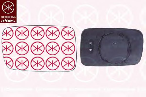 Зеркальное стекло, наружное зеркало KLOKKERHOLM 00611066