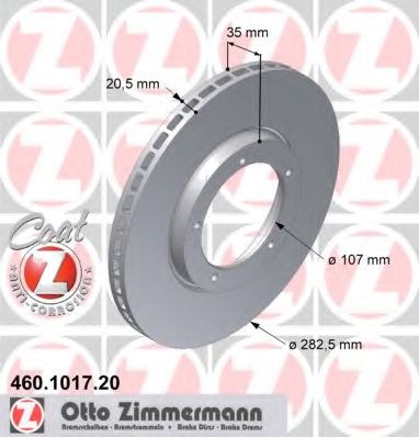 Тормозной диск ZIMMERMANN 460.1017.20