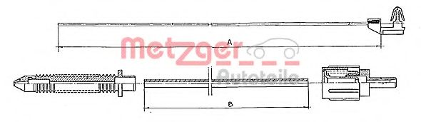 Тросик газа METZGER 10.0381