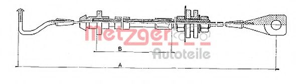 Тросик газа METZGER 10.090