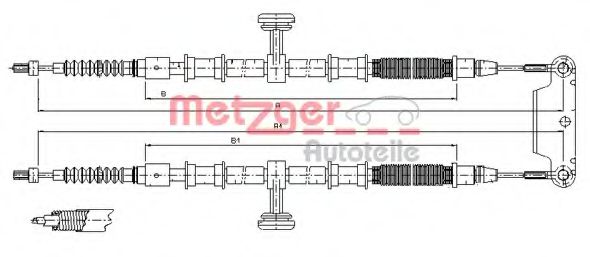 Трос, стояночная тормозная система METZGER 11.5944