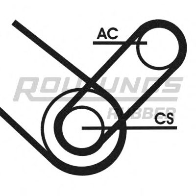 Поликлиновой ременный комплект ROULUNDS RUBBER 4K0874T1